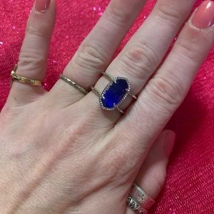 Kendra Scott blue Elyse ring.